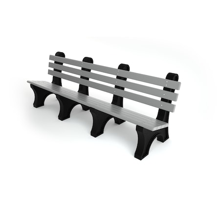 Frog Furnishings Gray 8' Comfort Park Avenue Bench PB 8GRACPAE